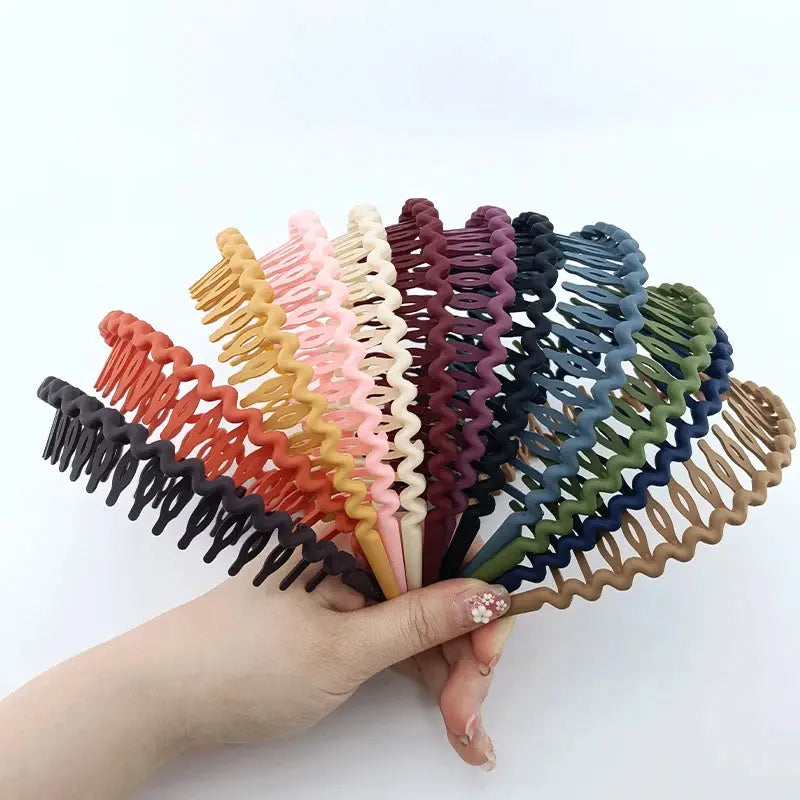 Frosted Color Hair Clips And Headband For Women Non Slip Grip Teeth Simple Pressure Hair Accessories Pack Of 1 2 3