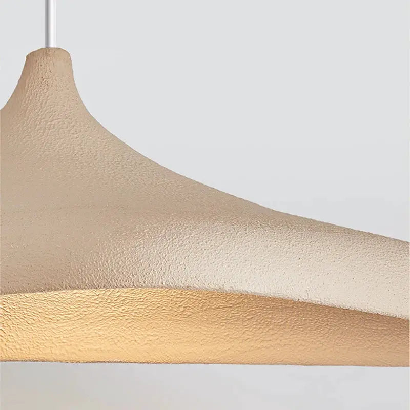 LED pendant light by Simples Market, beige textured shade in Japanese Wabi Sabi style