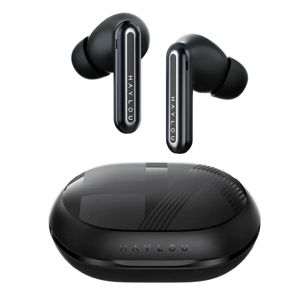 Haylou Mori Pro Bluetooth 5.4 earphones with charging case, black, 2 earbuds