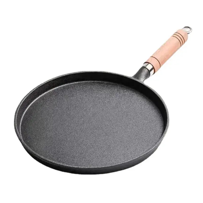 IronCraft 26cm Cast Iron Frying Pan Uncoated Natural Nonstick For Eggs Pancakes Crepes And Steaks On Gas Or Induction