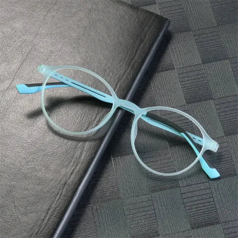 Unisex Ultralight Titanium TR90 Retro Round Prescription Eyeglasses 8g All Day Comfort