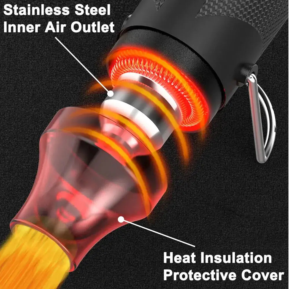 Dual Voltage 220V 110V Hot Air Gun DIY Tool With Stand Temperature Adjustable Mini Soldering Blower For Shrink Tubing
