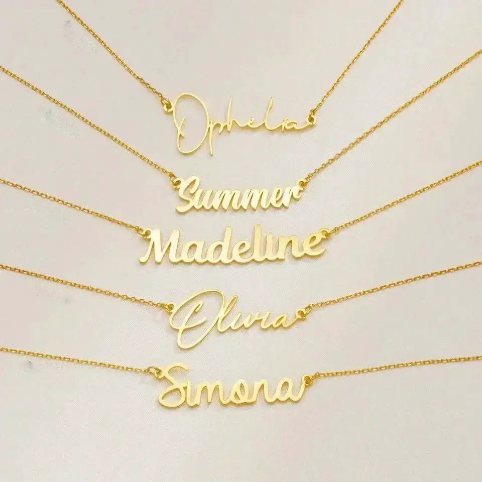 Customized Name Letter Necklace In Stainless Steel With Simple Pendant Clavicle Chain For Women Valentines Day Gift