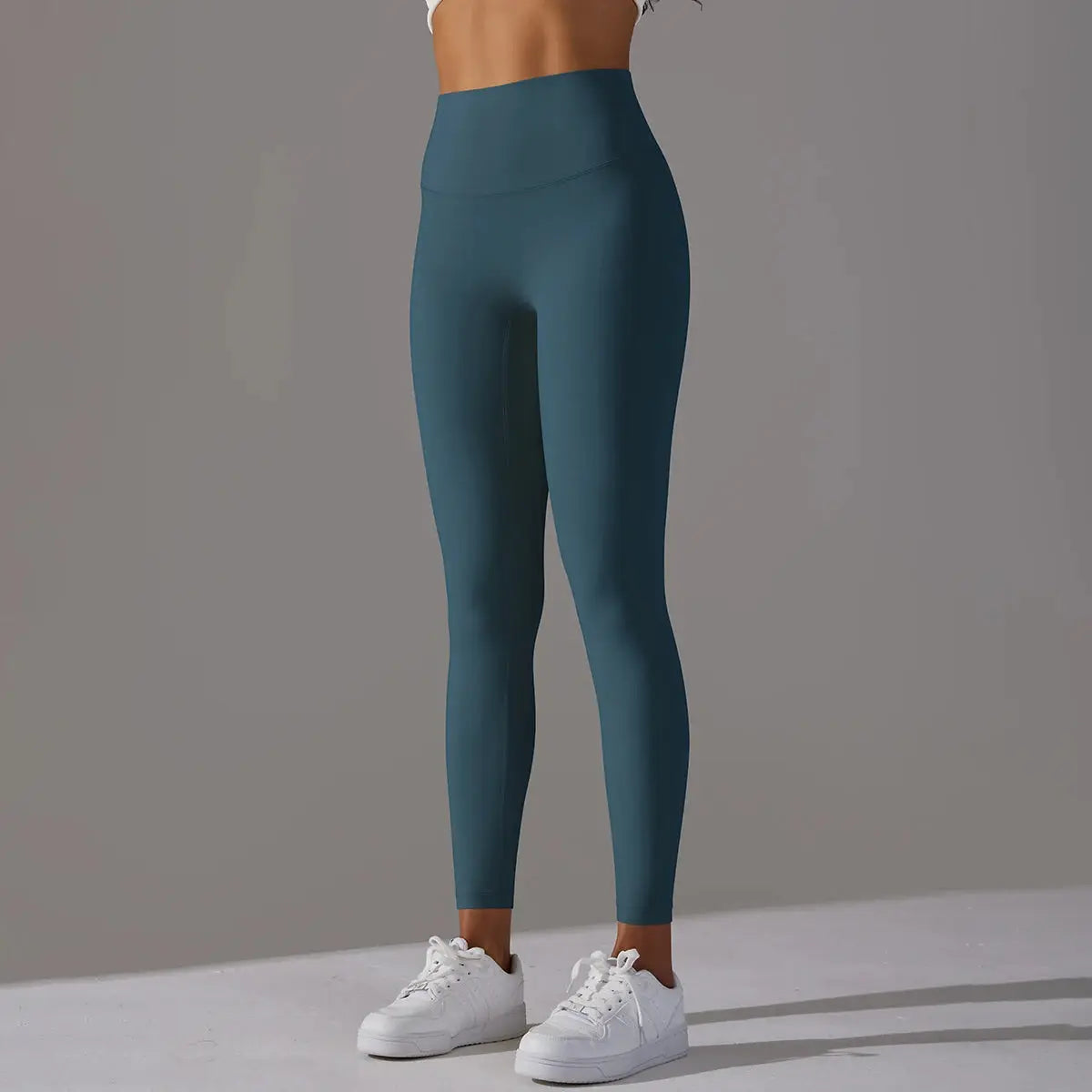 High Waist Naked Feeling Leggings, teal full-length fitness/yoga pants