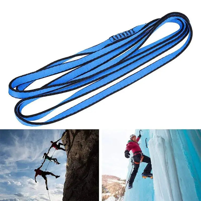 Rock climbing sling belt blue, high-strength polyester by Simples Market