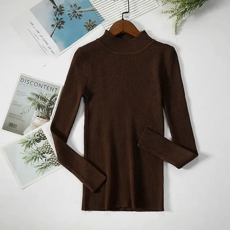 EverSoft Women Turtleneck Knitted Sweater Soft Cashmere Blend For Cozy Warmth In Autumn And Winter