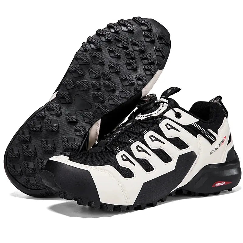 Mens Suede Leather Outdoor Hiking Shoes Wear Resistant Trekking Walking Hunting Tactical Sneakers