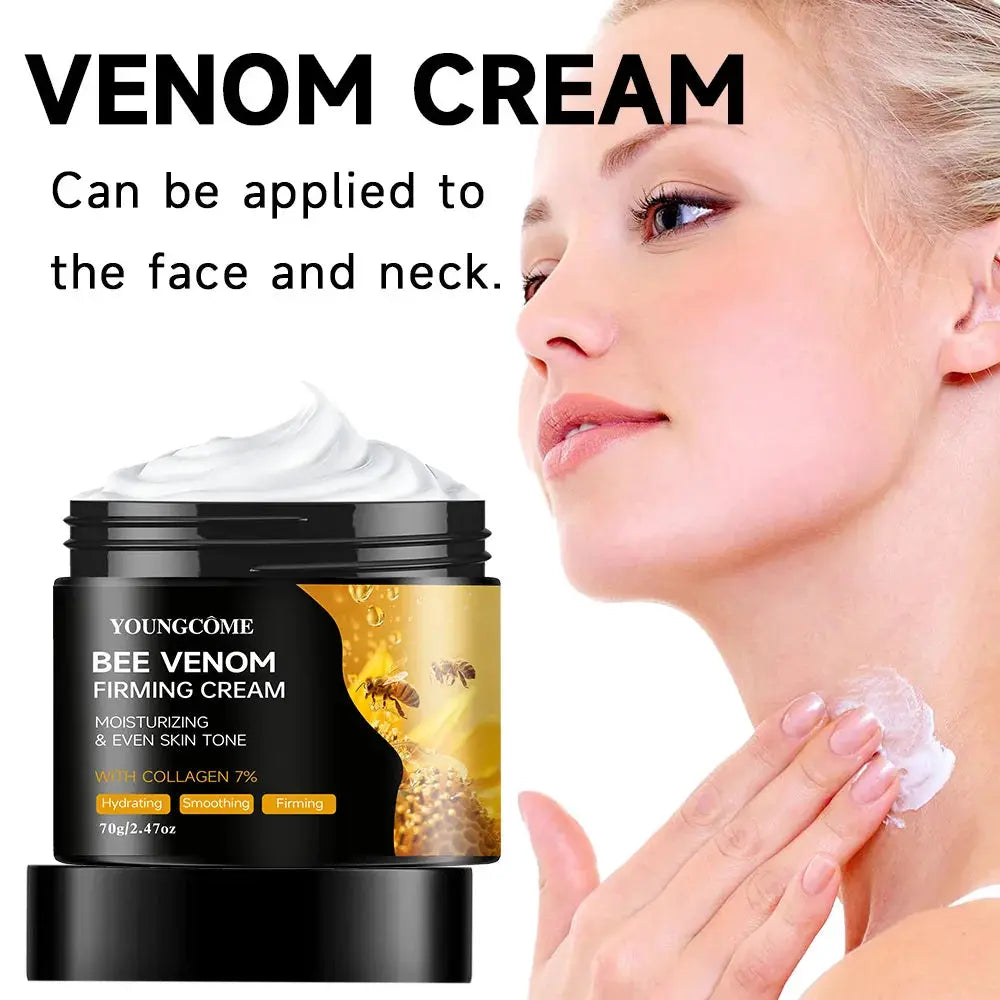 Premium Bee Venom Cream For Face And Neck With Collagen Boost Skin Firming And Hydrating Natural Non Greasy