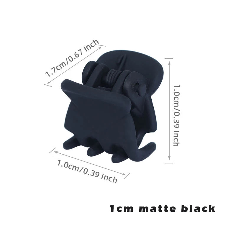 NovaHair Small Hair Claw Clips 1.5cm Assorted Black Brown Transparent Mini Claws For Kids And Women Secure Hold