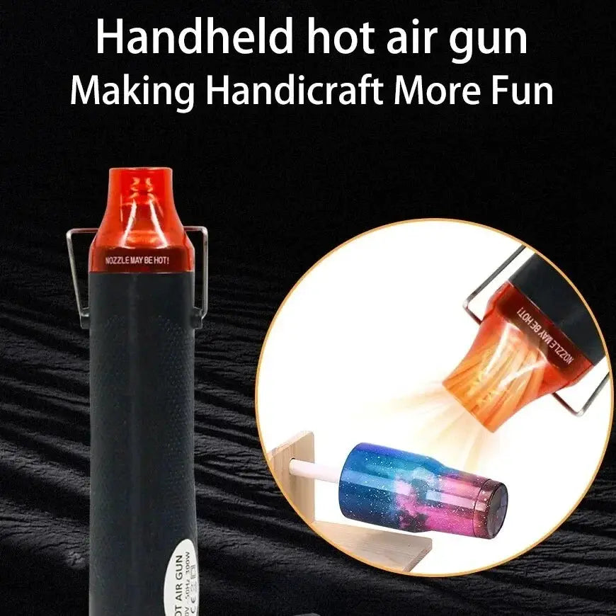 220/110V Hot Air Gun DIY Tool For Soldering, Shrink Tubing And Crafts, Up To 200C With Stand