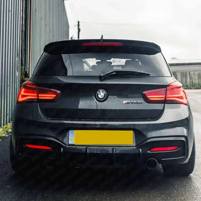 BMW 1 Series rear roof lip spoiler for F20/F21 hatchback, black
