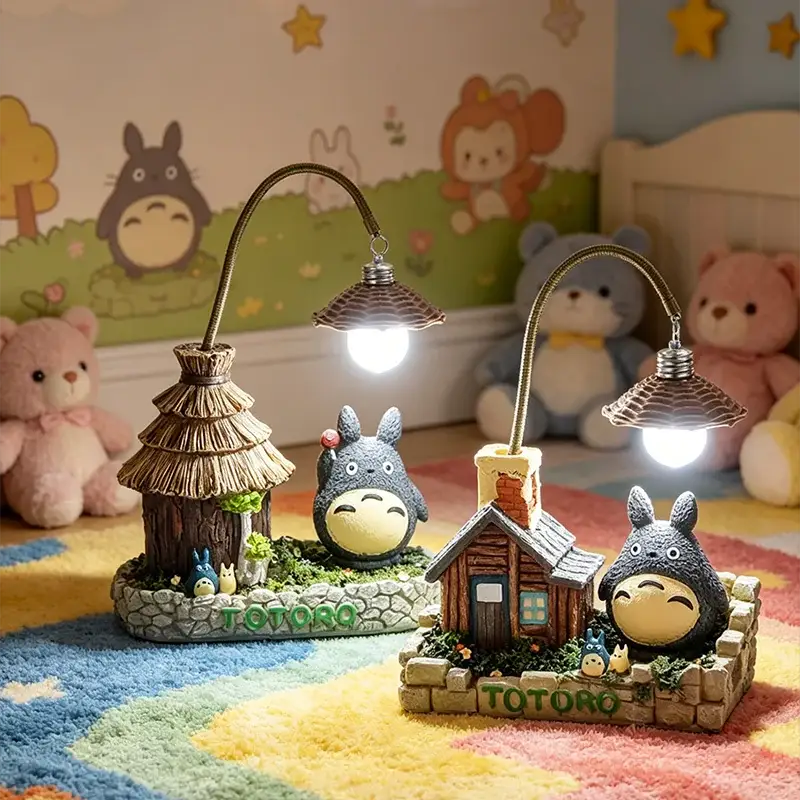 Creativity LED Totoro desk lamp set with two lamps and miniature houses, Simples Market