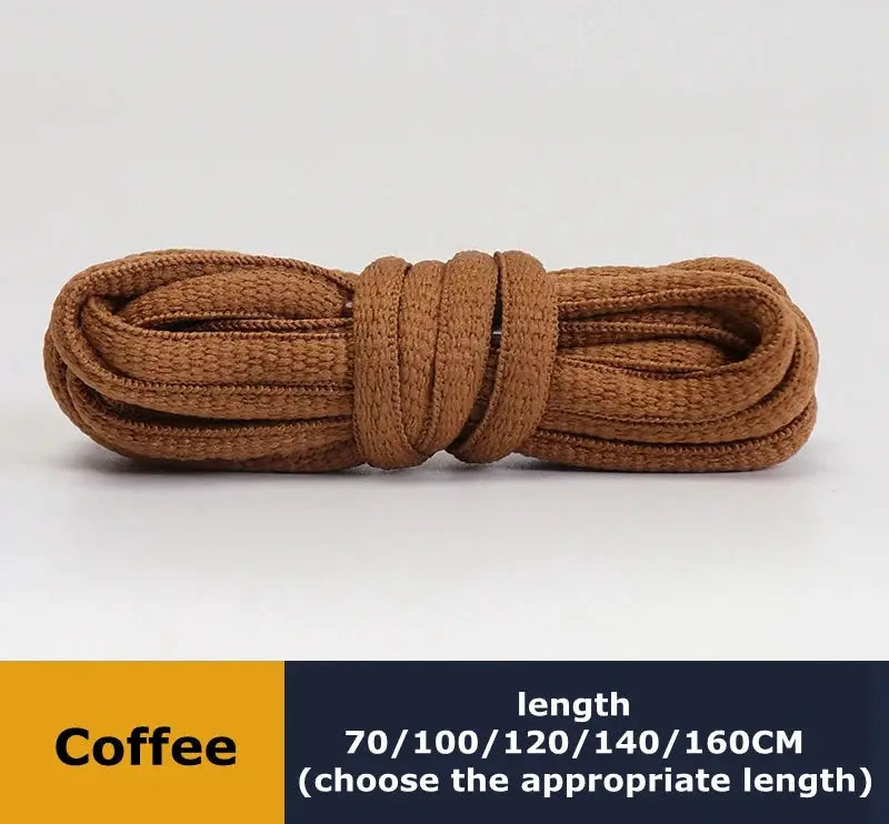 1 pair coffee brown classic round shoelaces for shoes, lengths 70-160 cm