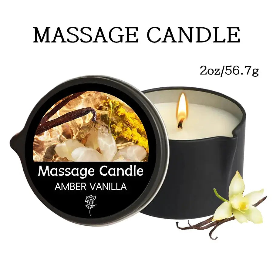 Massage Oil Candle for Stress Relief and Skin Moisturizing Aromatherapy Spa Essentials Luxury Candles