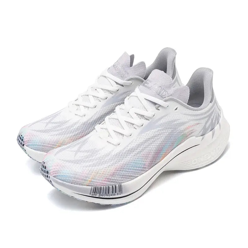 ONEMIX men's running shoes, white breathable mesh with air-cushion sole