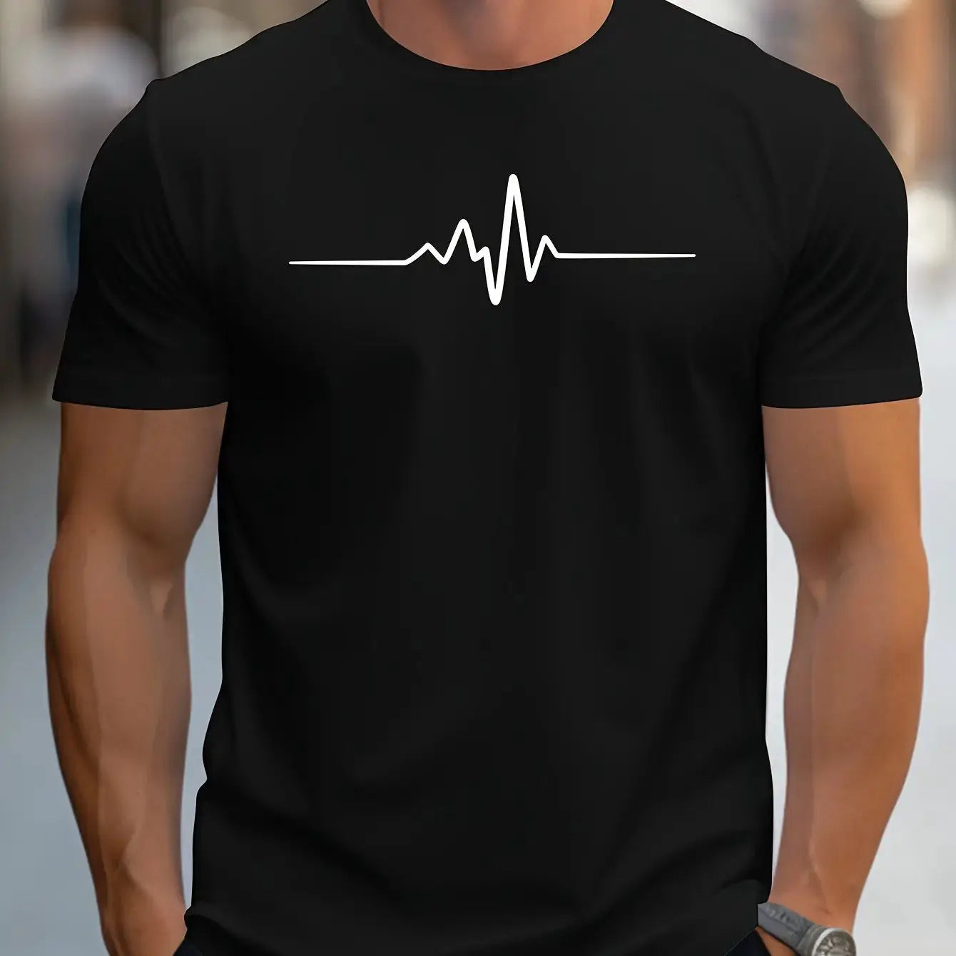 Men's 100 Percent Cotton Graphic Print Short Sleeve Round Neck T Shirt Summer Casual Top
