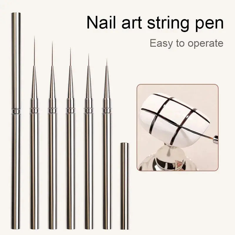 ZJS Nails Art Liner Brushes Professional Striping Tools for Precise Elongated Nail Art Lines 6mm 9mm 12mm 15mm 18mm