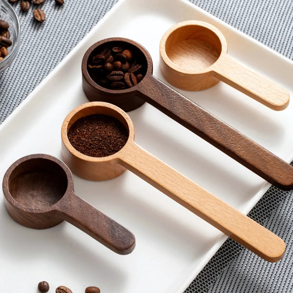 NatureWood Walnut Coffee Scoop Solid Wood Gram Measuring Spoon For Coffee Powder And Milk Powder