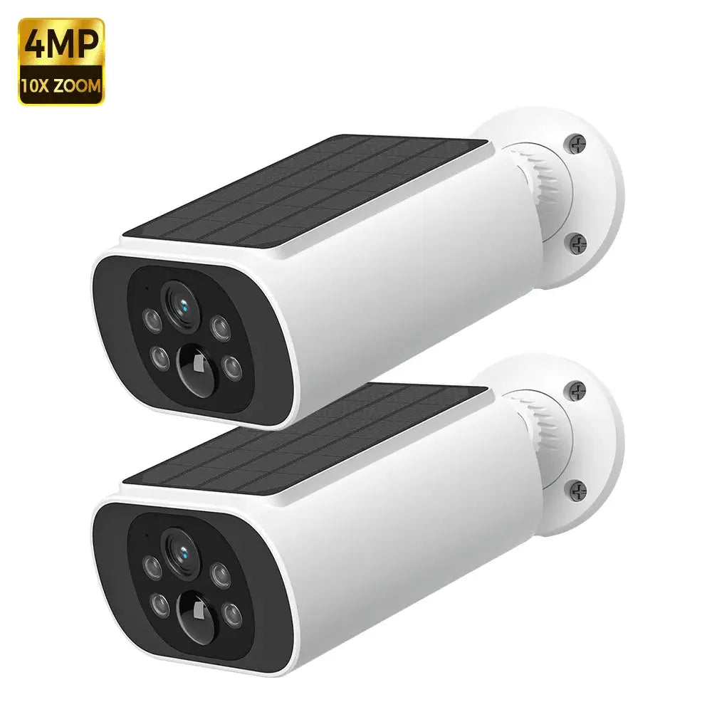 ALEVIO 2.5K Outdoor Solar Wireless Camera with AI Detection Human Pet Vehicle PIR Motion Light Night Vision and Battery