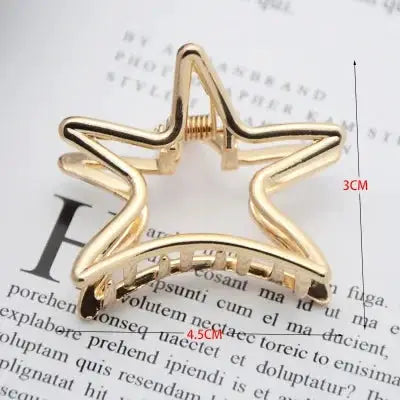 LuxeHair Geometric Metal Hair Claw Clip For Women And Girls Elegant Minimal Design For Secure Hold
