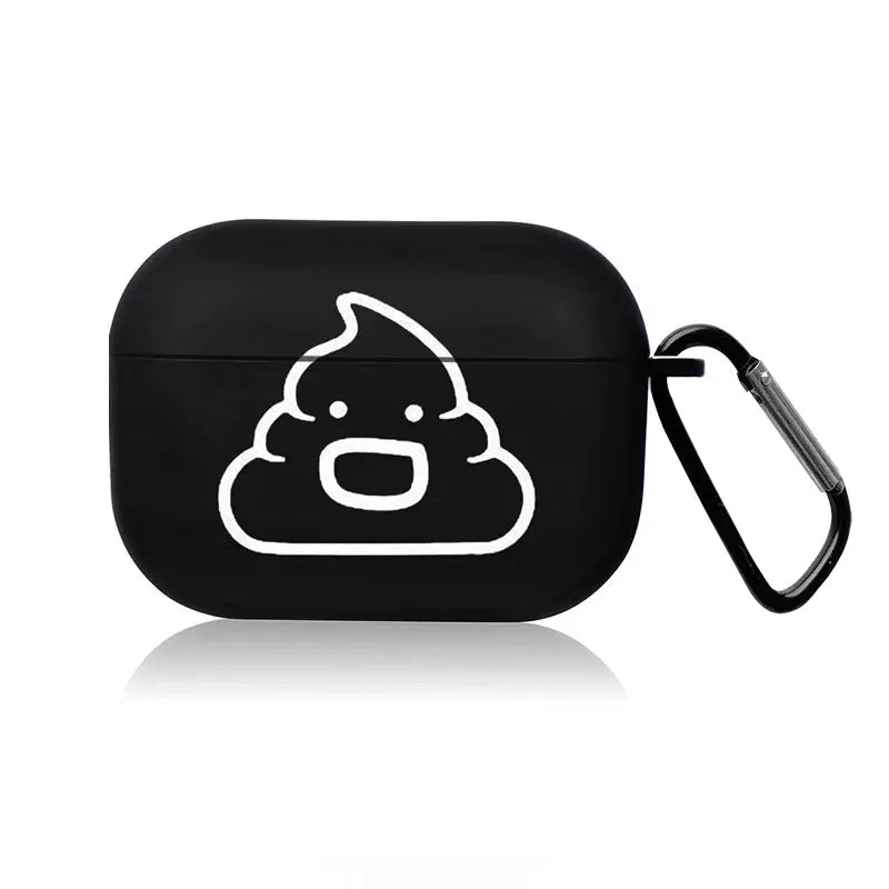 AirPods Pro Case Cute Black TPU Cartoon Design Protective Cover For AirPods Pro 1 2 3 4