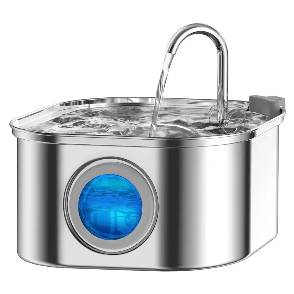 3.2L Stainless Steel Pet Water Feeder Auto Cat Fountain And Smart Dog Water Dispenser With Visual Window