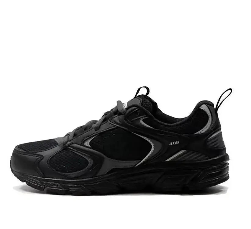 Simples Market 408 unisex running shoes, deep blue low-top with breathable mesh and cushioned sole.