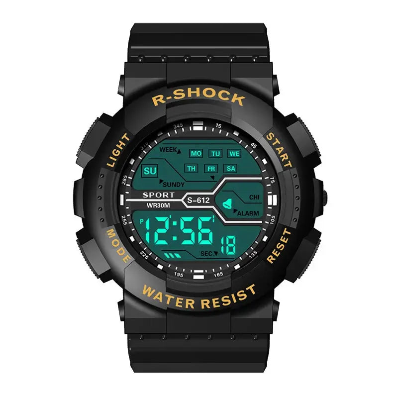 Summit Gear Outdoor Sport Mens Watch Multifunction Large Screen LED Display Waterproof Military Digital Wristwatch
