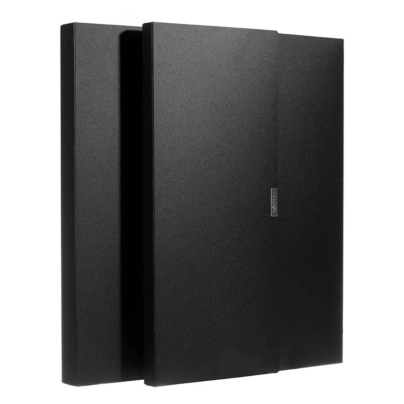 Simples Market A3 document file box set of 2, black foldable waterproof plastic with large capacity