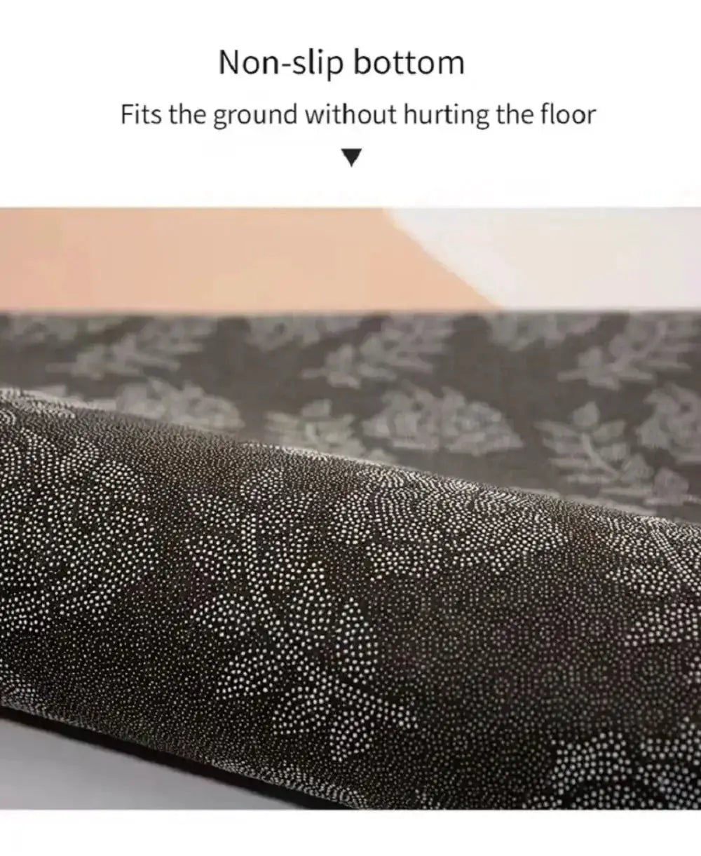 VIKAMA carpet dark rug with small white dot pattern and non-slip bottom for bedroom bedside use
