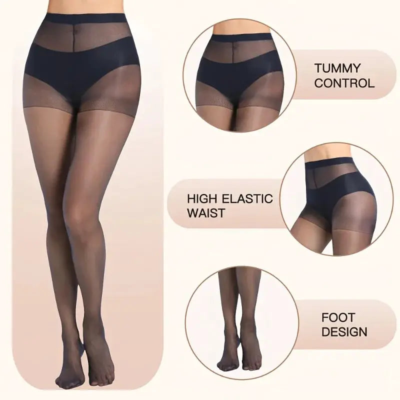 SilkWeave Womens Slim Fit Silk Pantyhose Ultra Thin Breathable High Elasticity Anti Hook