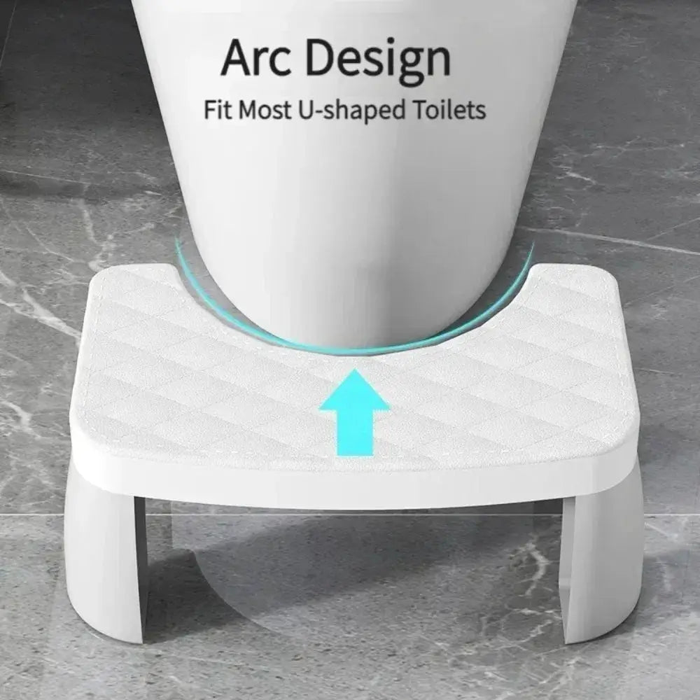 Adjustable Non Slip Squat Stool For Toilet Bathroom Step Stool Anti Skid Base Portable Space Saving Home Travel