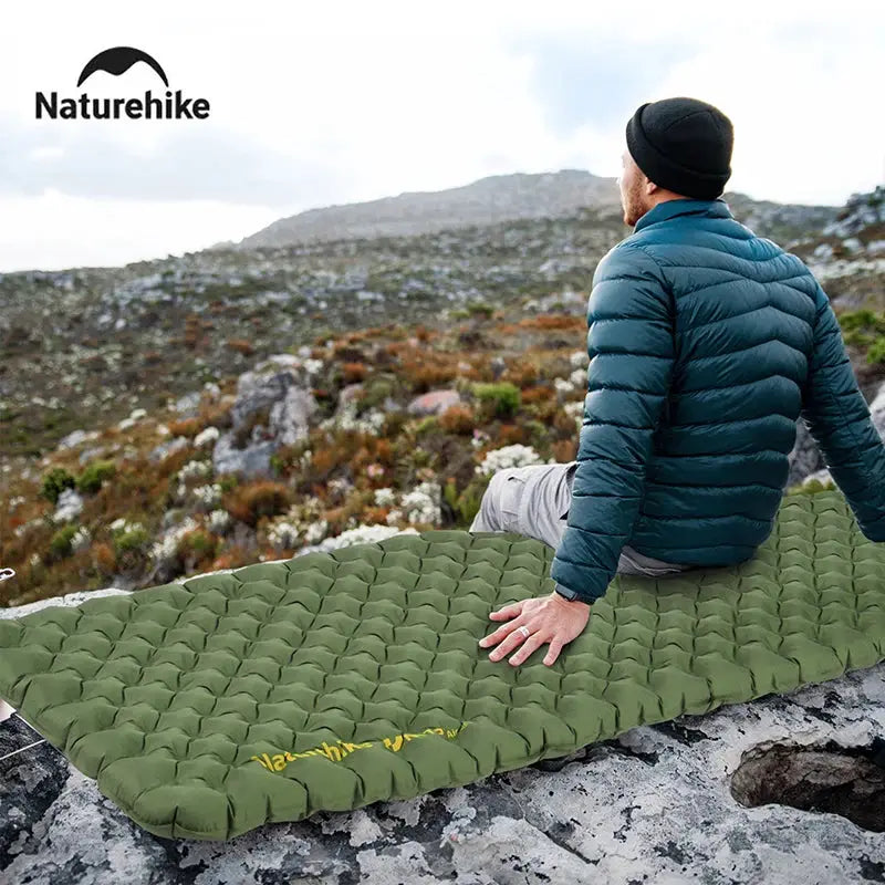 Naturehike 2024 Camping Mattress Ultralight Folding Air Sleeping Pad With 4.6 R Value For Outdoor Hiking