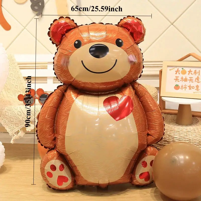 One Piece Large Bear Foil Balloon for Birthday and Wedding Party Decoration Aluminum Film Balloon for Event Backdrop