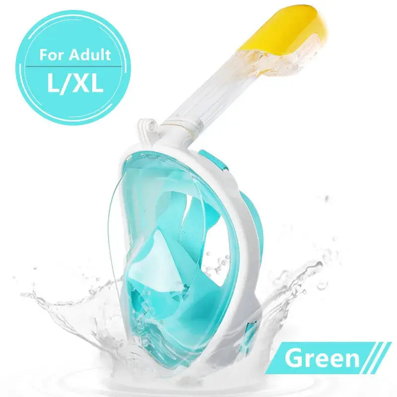 Underwater Full Face Diving Mask Anti Fog For Snorkeling And Scuba Waterproof Respiratory Mask For Adults And Kids