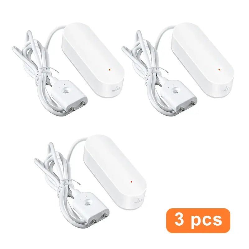 Water leak detector sensors, white Simples Market Zigbee3.0 flood alarm, 3 pcs