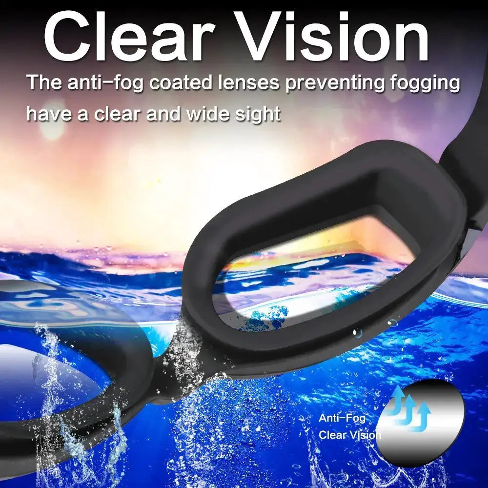 JSJM Professional Anti Fog Adult Swimming Goggles Waterproof Adjustable Silicone Strap For Men And Women