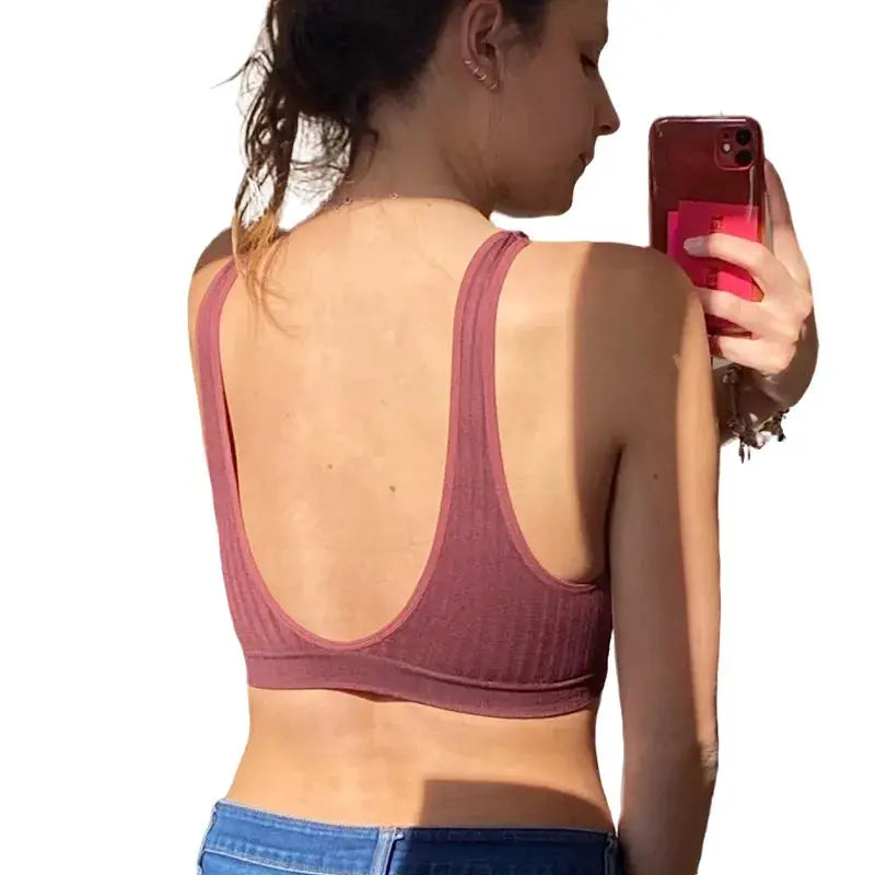VivaLuxe Deep V Neck Wireless Bralette Seamless Comfort With Push Up for Everyday Wear