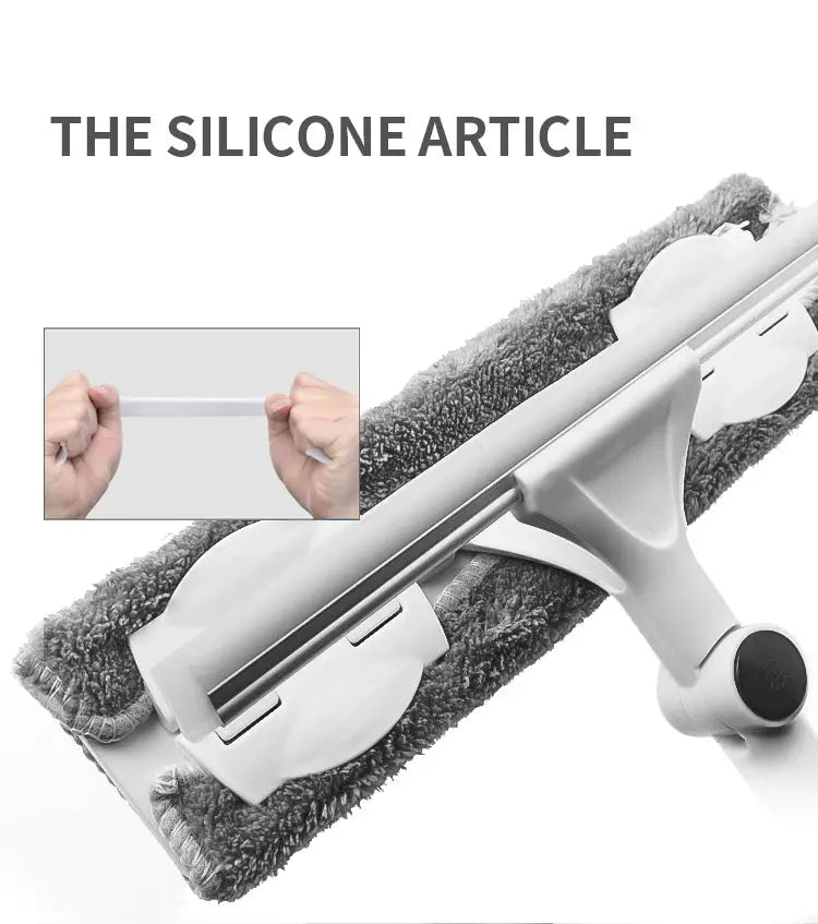 Telescopic window cleaning mop with white handle and microfiber roller, Simples Market