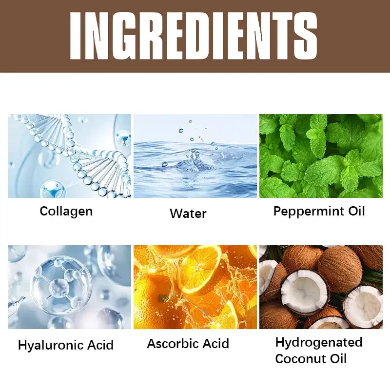 Coconut Body Deodorant Stick Simples Market ingredients: collagen, water, peppermint oil, hyaluronic acid
