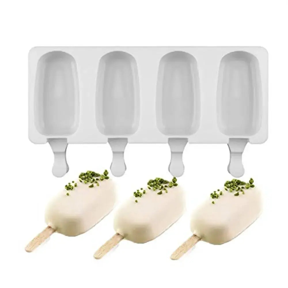 Silicone Ice Cream Mold Set For DIY Popsicles And Frozen Treats Cube Maker Tray For Fruit Juice And Yogurt