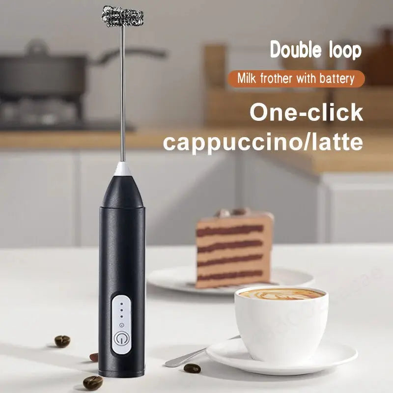 Wireless Milk Frother Electric Type C Handheld Blender Stainless Steel Mini Coffee Maker Whisk Mixer Cappuccino Cream