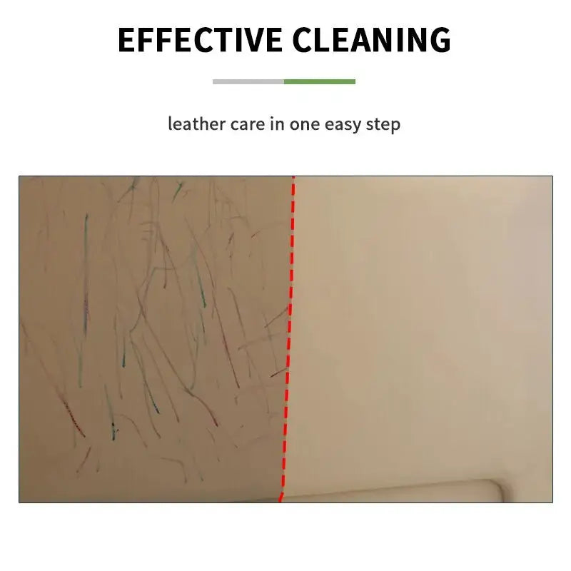 Interior cleaner spray by Simples Market; car interior surface shows dirty left and clean right (before/after)