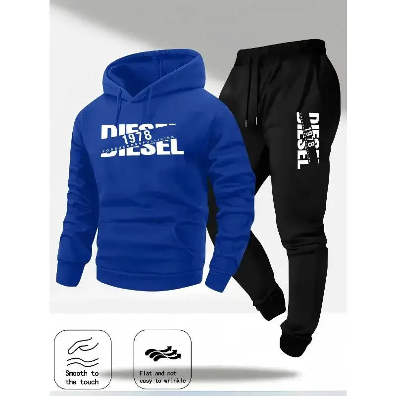 2025 Autumn Winter Hooded Sportswear Two in One Set Hoodie and Pants for Casual Fashion and Comfort