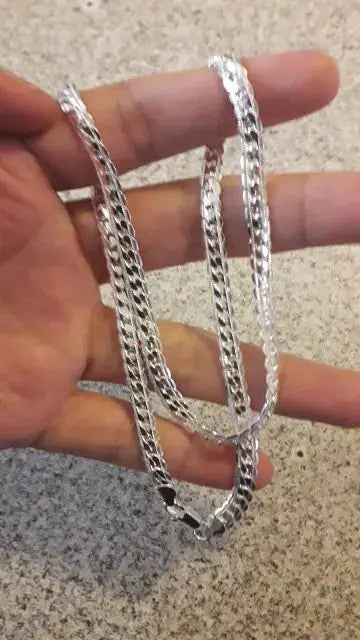 Unisex 6mm Silver Snake Chain Necklace 20 To 60 Cm Luxury Brand Design For Wedding And Engagement Jewelry