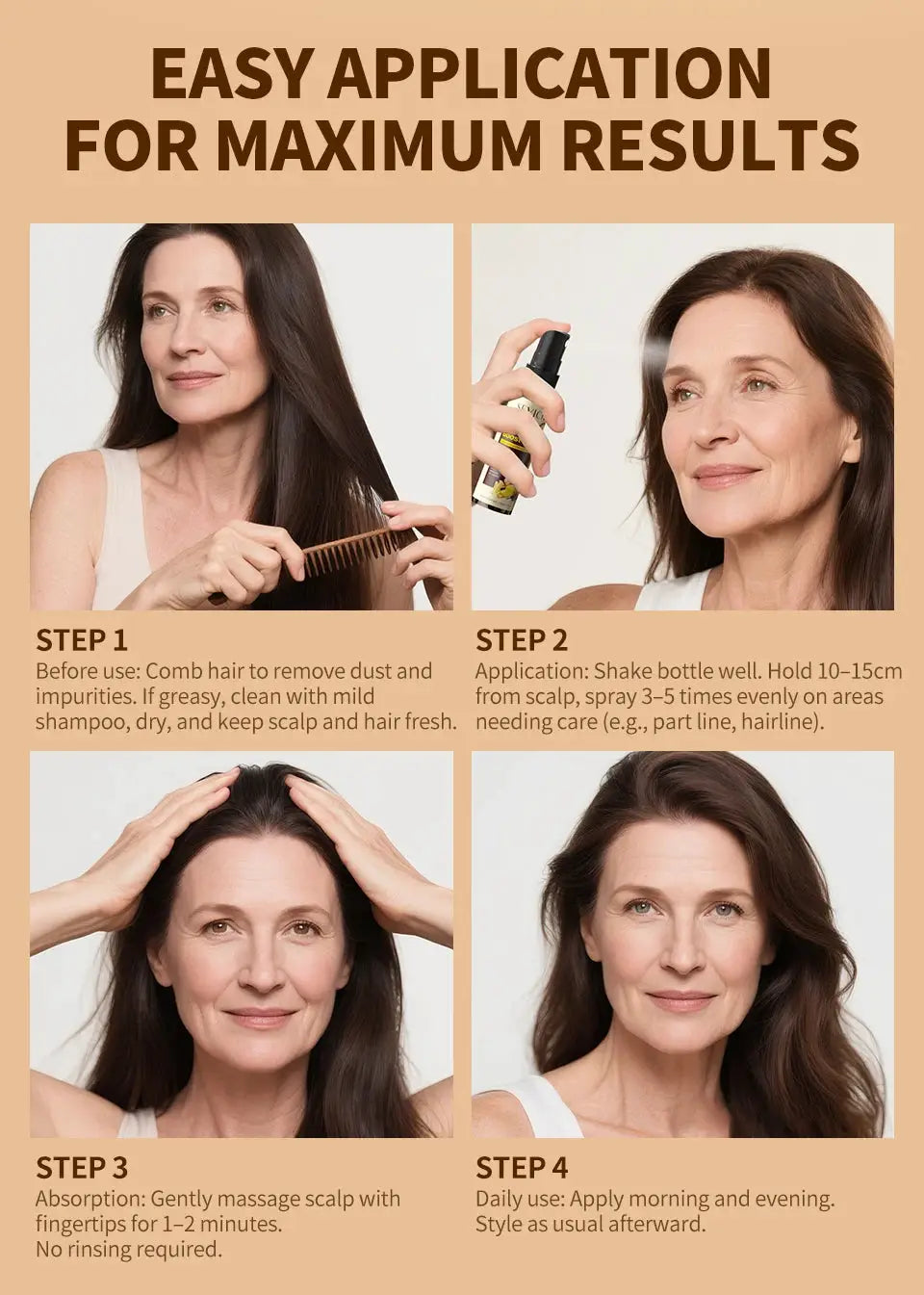 Sevich 30ml Hebal Oil Essence Fast Hair Growth Spray Hair Loss Treatment Help for hair Growth Hair Care