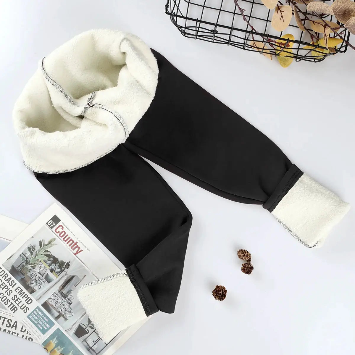 Velvet Bloom Winter Velvet Leggings High Waist Thermal Leggings For Outdoor Warmth And Comfort