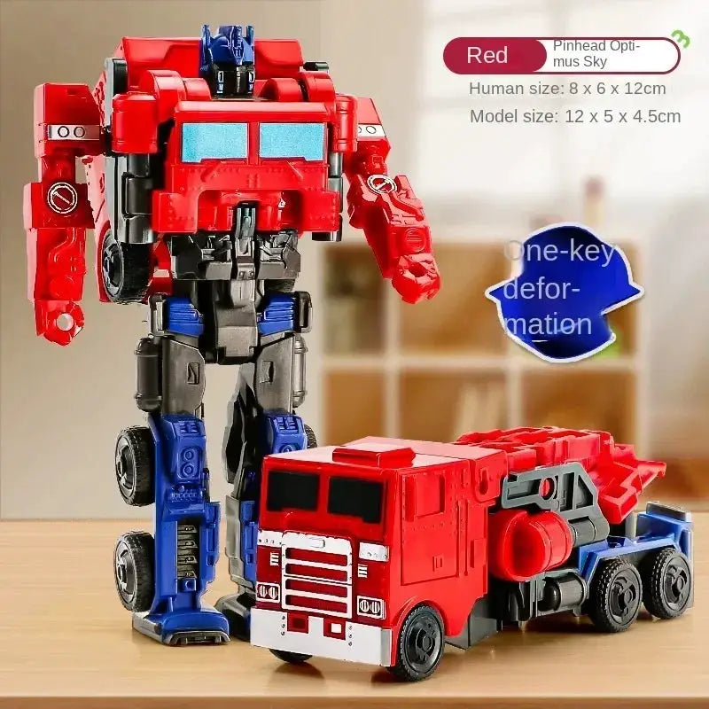 Transformation Car Anime Robot Model One Step Deformation Toy For Kids Action Figure And Puzzle Vehicle
