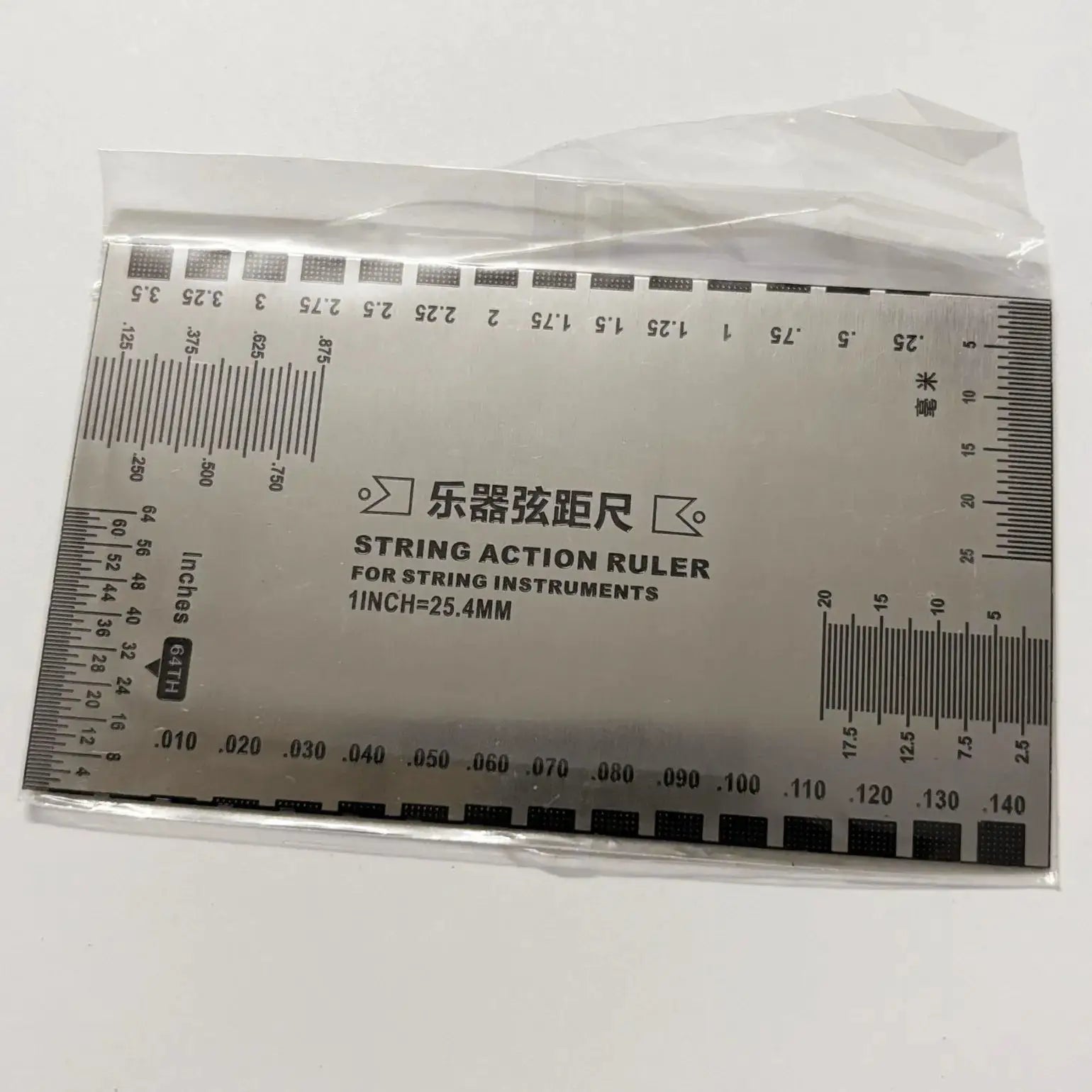 Stainless Steel String Action Gauge Ruler For Guitar And Bass Precision Instrument Repair Tool