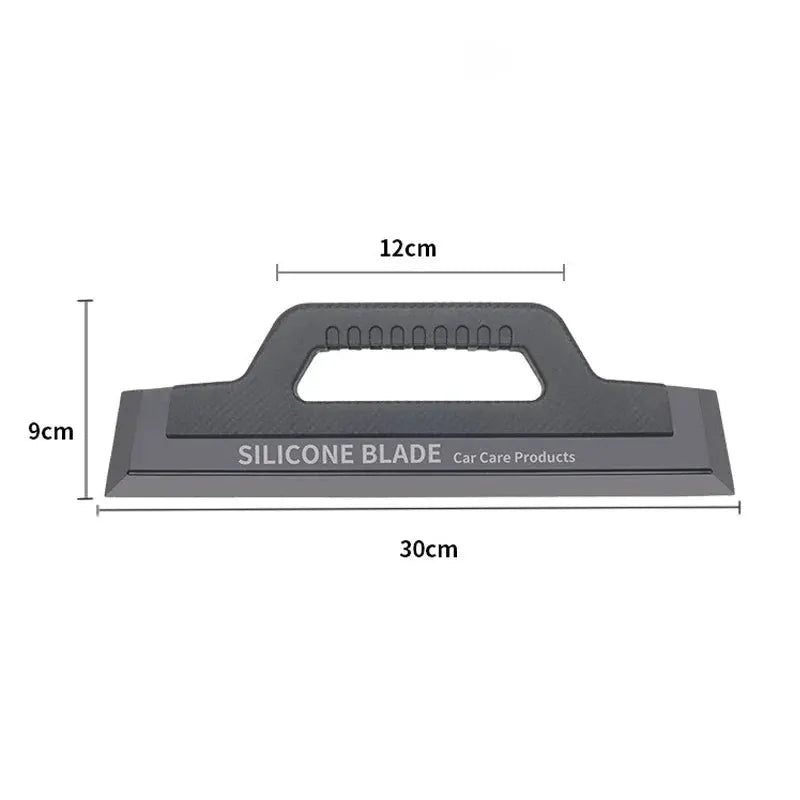 Simples Market silicone blade windshield scraper with ergonomic handle, grey, 30cm long